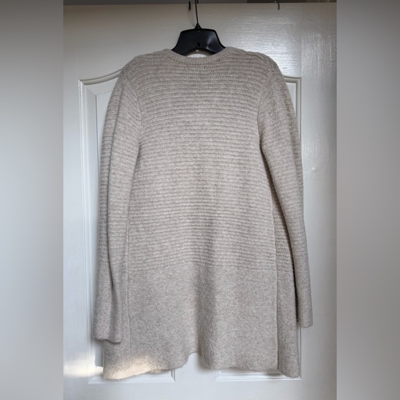 Old Navy Cream Womens Textured Knit Open Cardigan Sweater Coat Oatmeal Beige XS - Picture 5 of 5